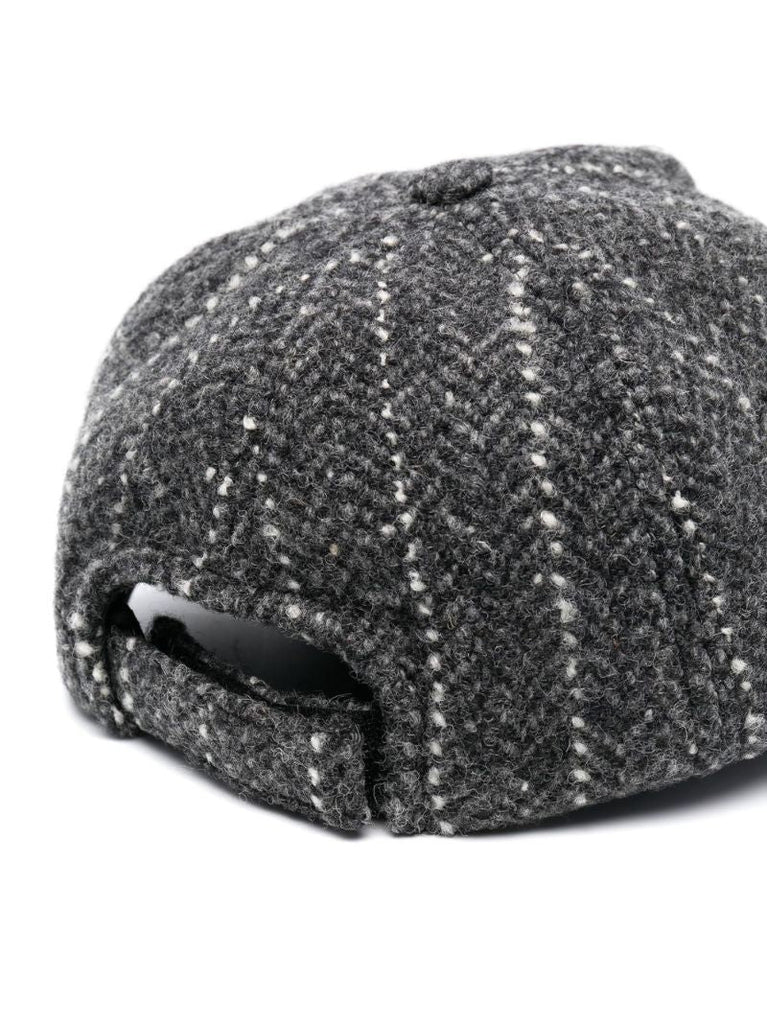 Grey Tyron Logo Embroidered Wool Cap