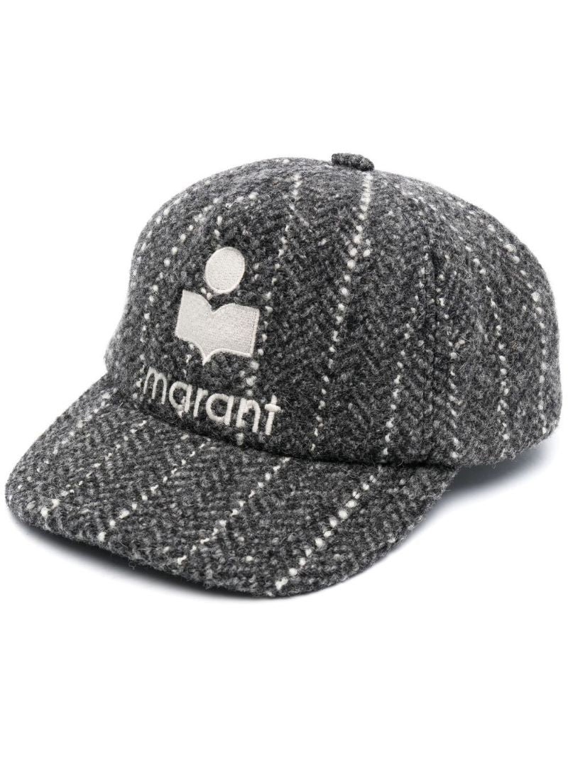 Grey Tyron Logo Embroidered Wool Cap