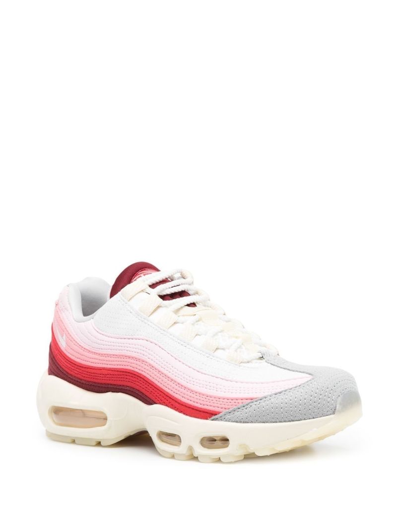 Red Air Max 95 Qs Suede Sneakers