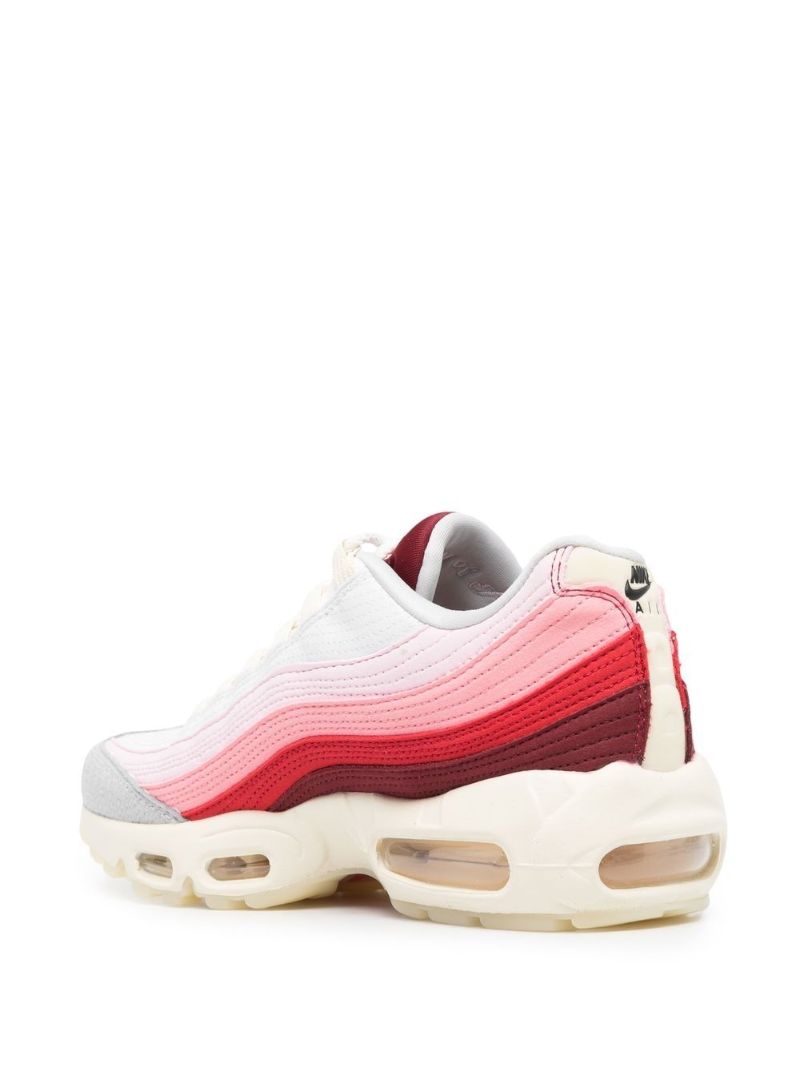 Red Air Max 95 Qs Suede Sneakers