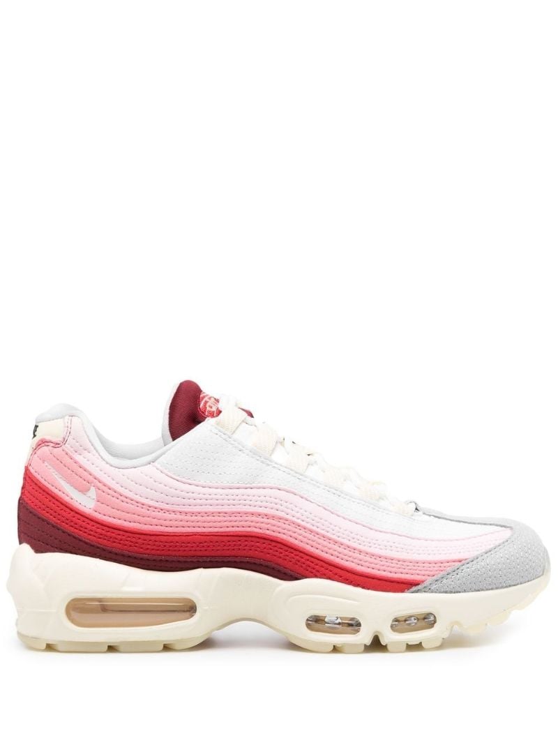 Red Air Max 95 Qs Suede Sneakers