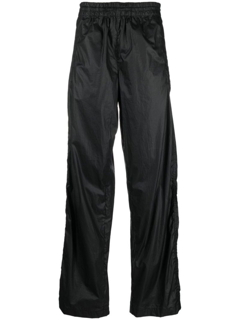 Black Cotton Track Pants