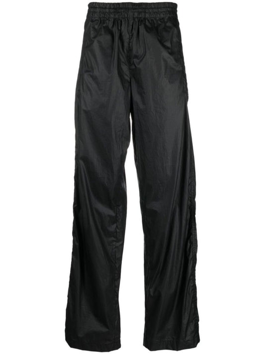 Black Cotton Track Pants