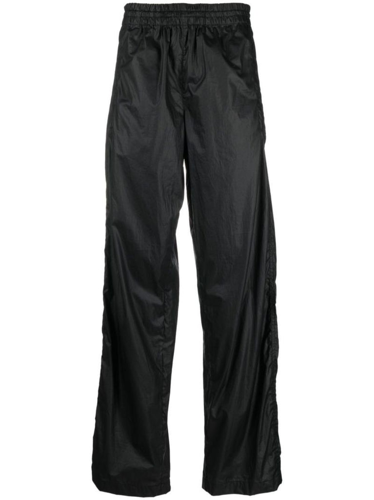 Black Cotton Track Pants