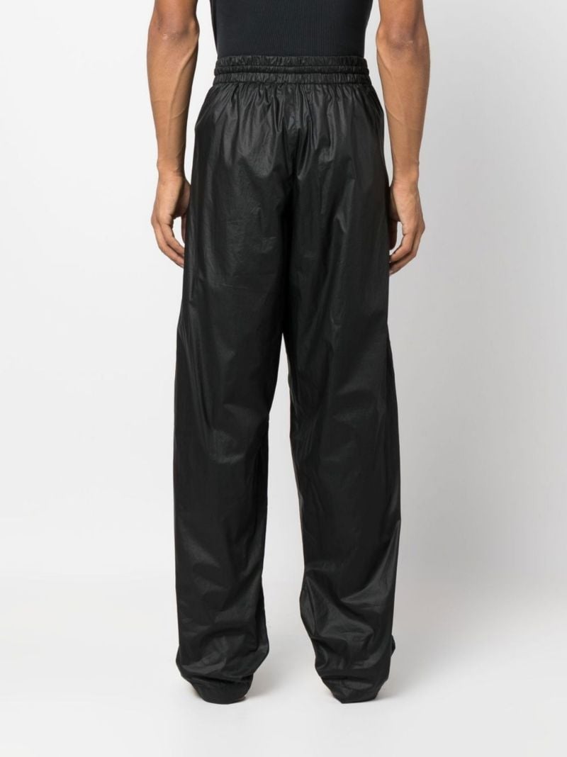 Black Cotton Track Pants