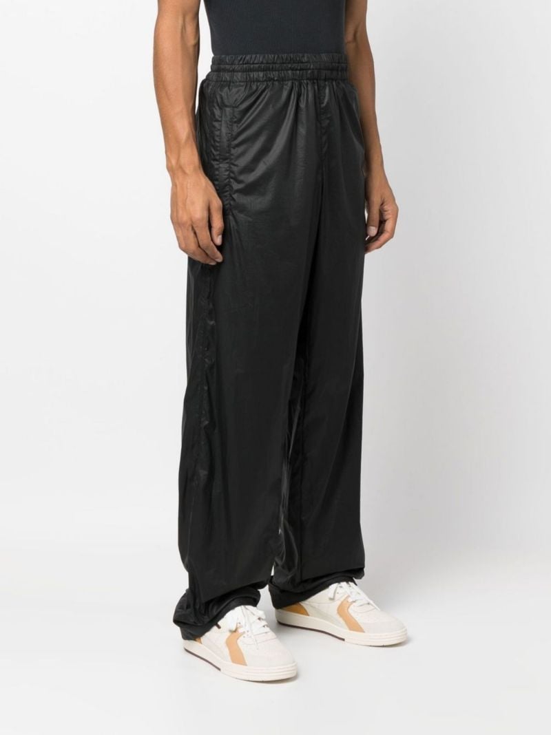 Black Cotton Track Pants