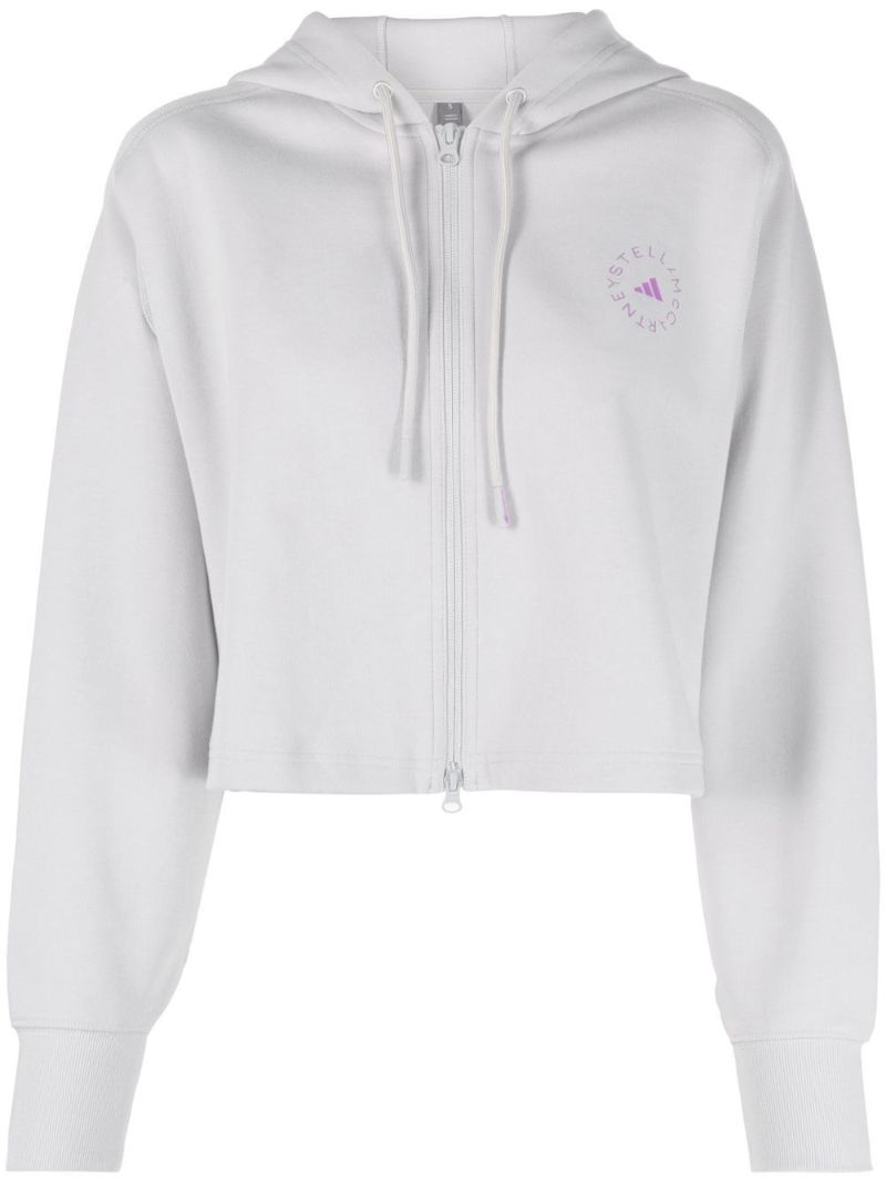 Grey Truelife Cropped Hoodie