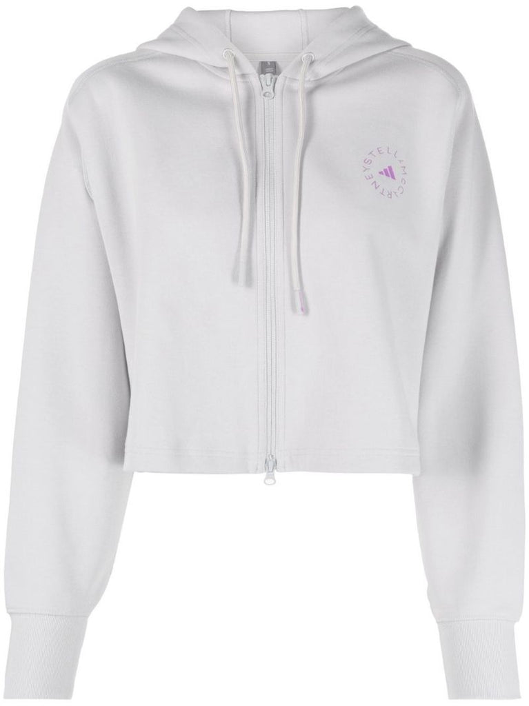 Grey Truelife Cropped Hoodie
