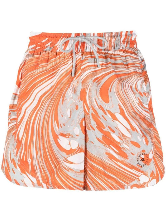Orange Truepurpose Printed Running Shorts
