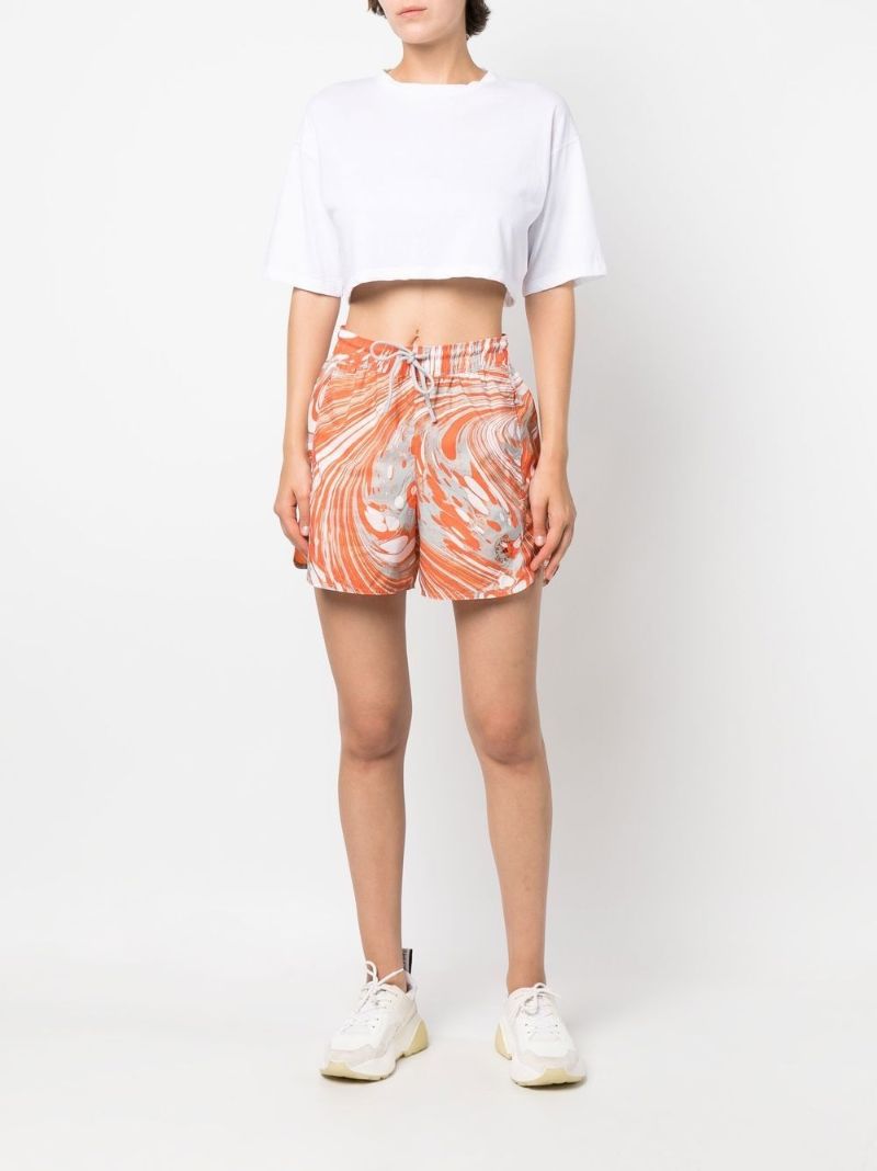 Orange Truepurpose Printed Running Shorts