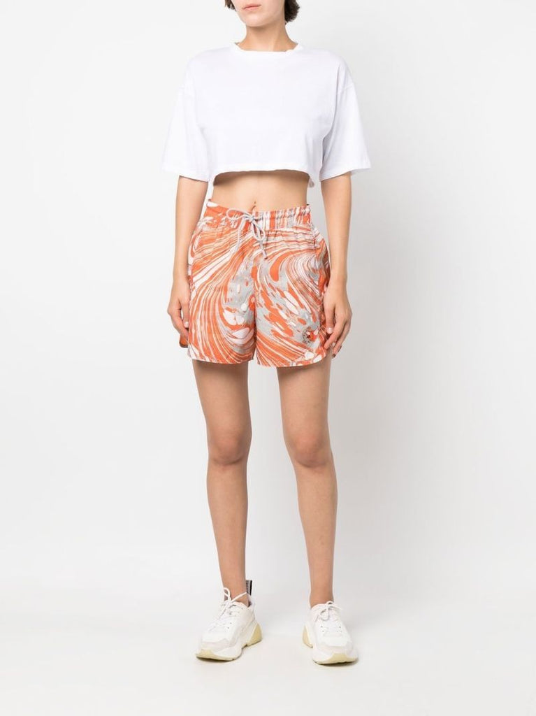 Orange Truepurpose Printed Running Shorts