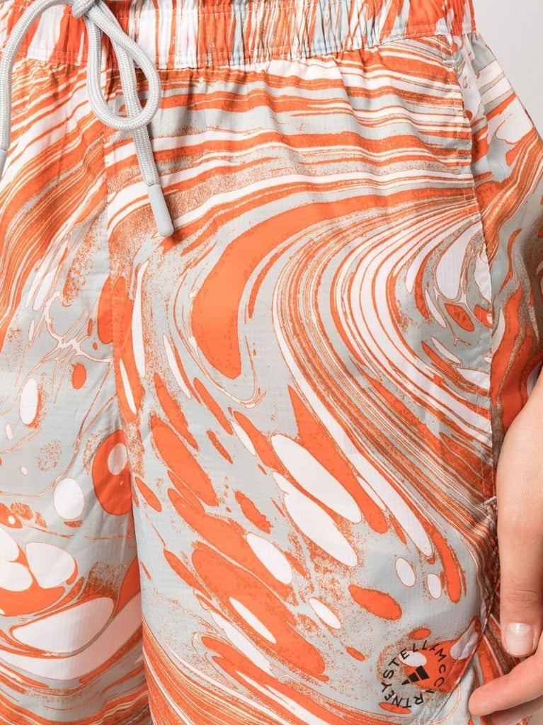 Orange Truepurpose Printed Running Shorts