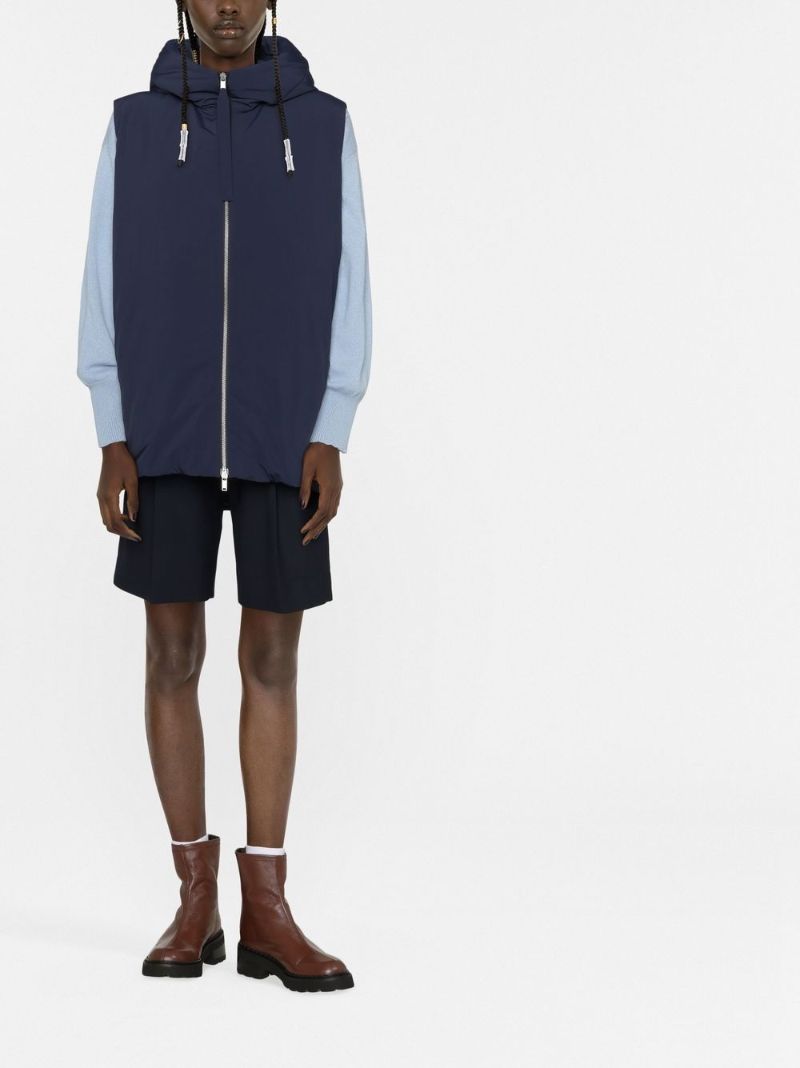 Blue Padded Down Gilet