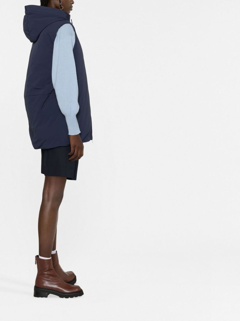 Blue Padded Down Gilet