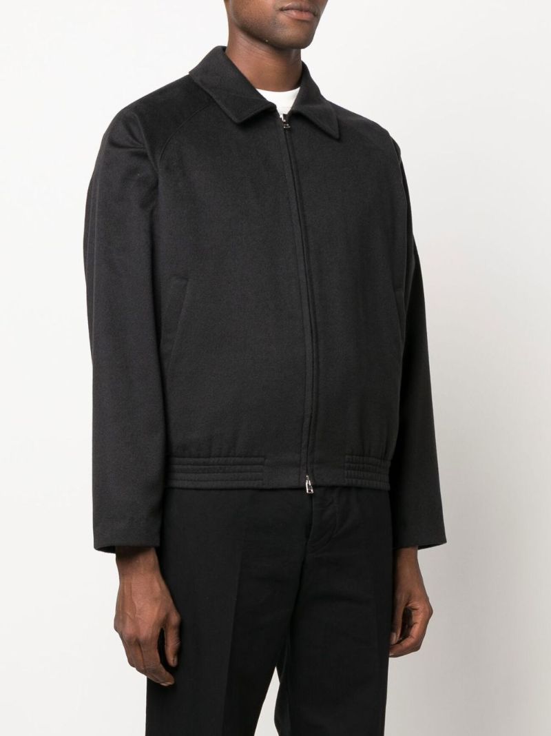 Blue Alain Zip-up Cashmere Jacket