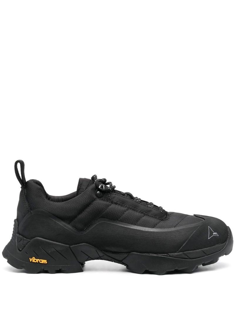 Black Quilted Low Top Sneakers