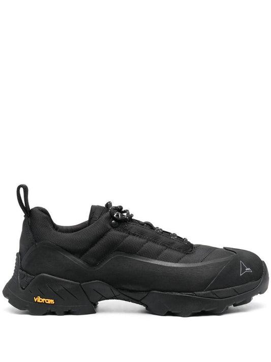 Black Quilted Low Top Sneakers