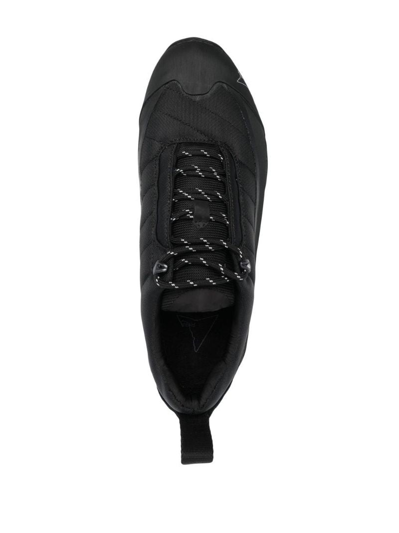 Black Quilted Low Top Sneakers