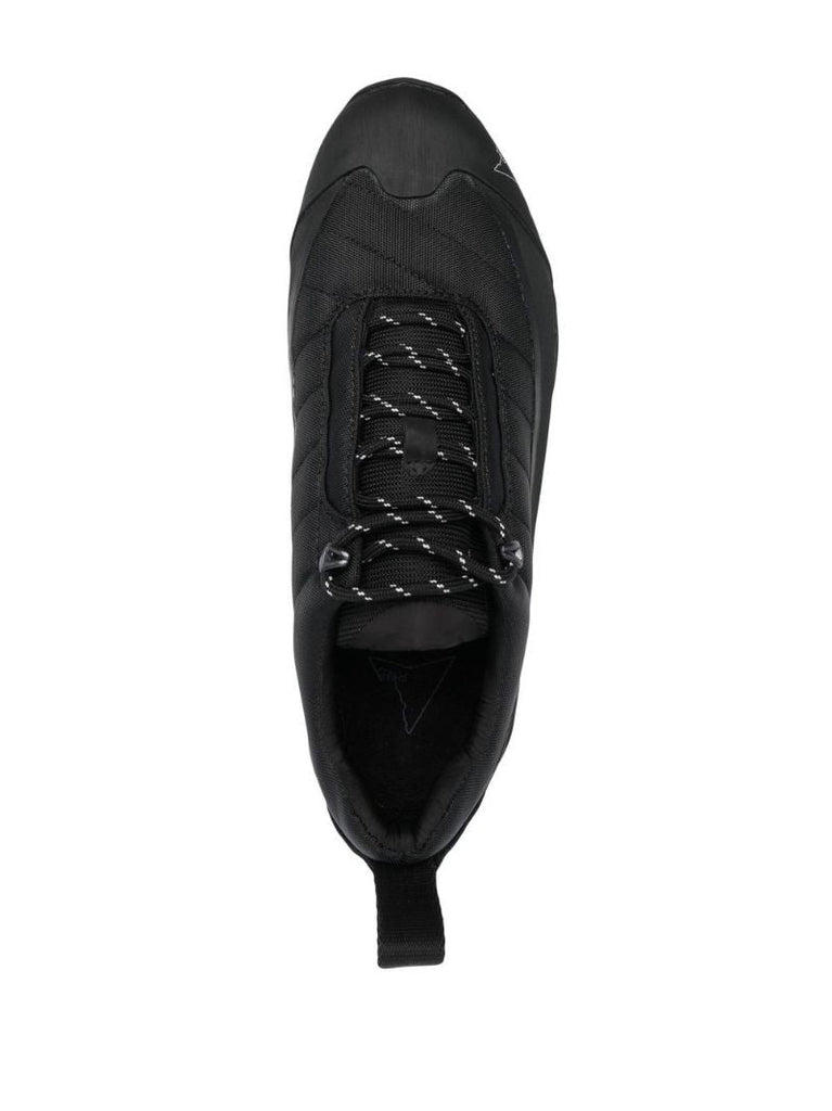 Black Quilted Low Top Sneakers