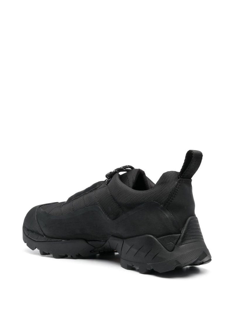 Black Quilted Low Top Sneakers
