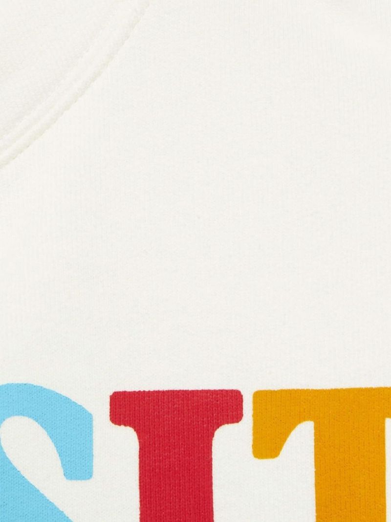 Neutral Logo Print Cotton Hoodie