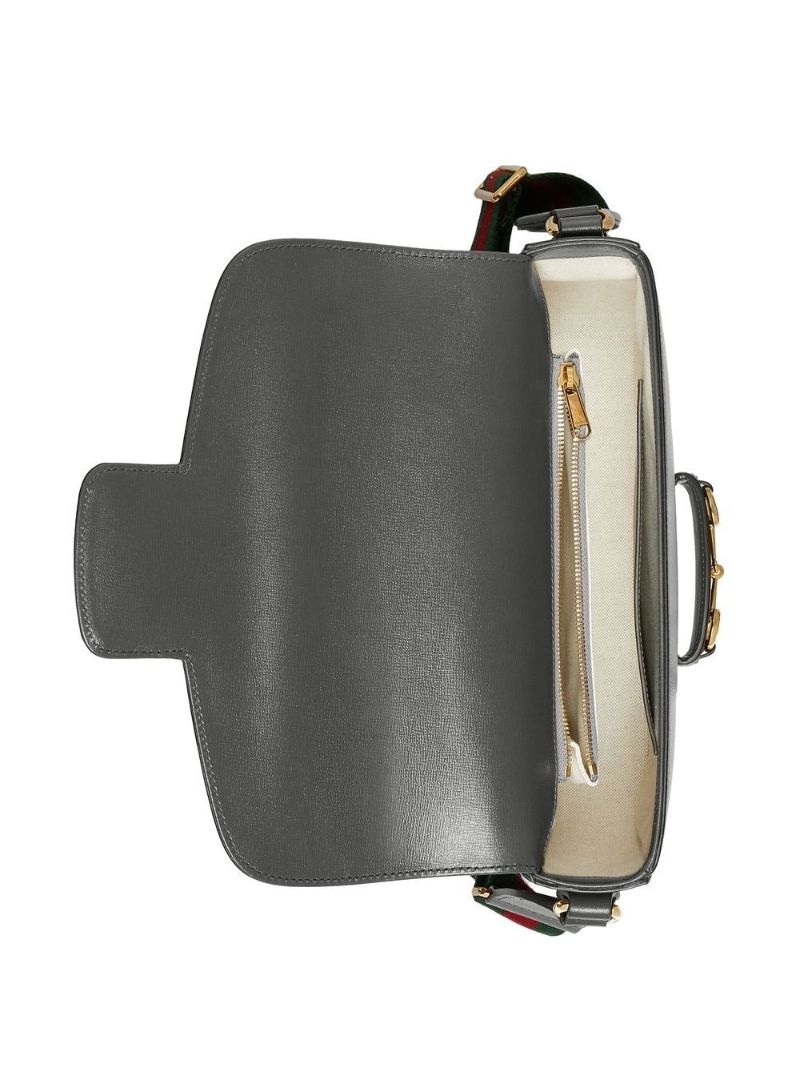 Grey 1955 Horsebit Shoulder Bag