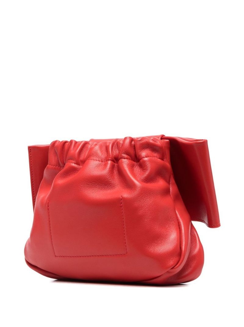 Red Bow Detail Clutch Bag