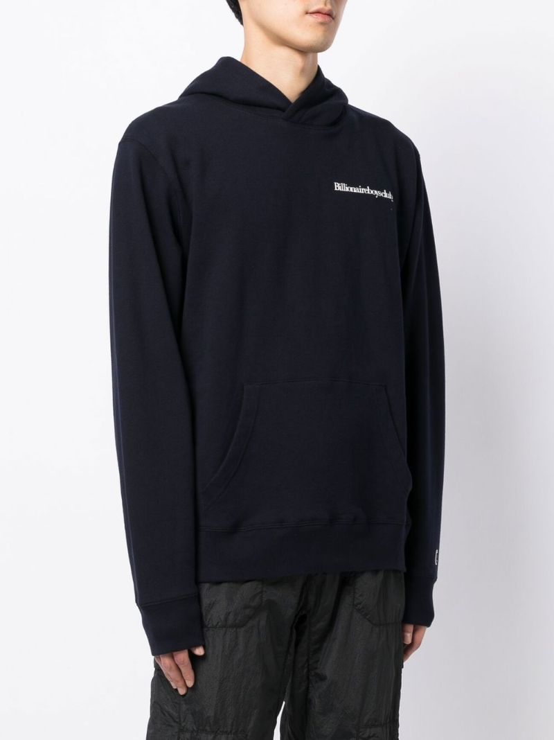Blue Signal Popover Printed Cotton Hoodie