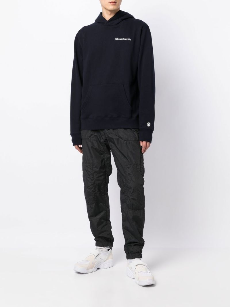 Blue Signal Popover Printed Cotton Hoodie
