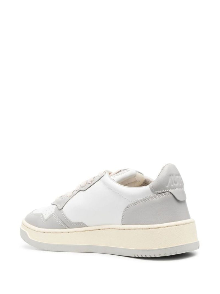 White Medalist Leather Sneakers
