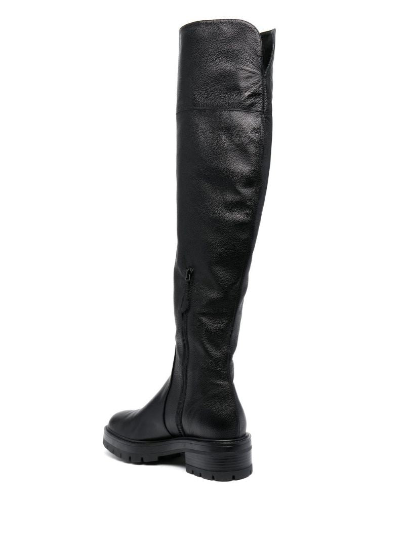 Black Whitney Knee-high Leather Boots