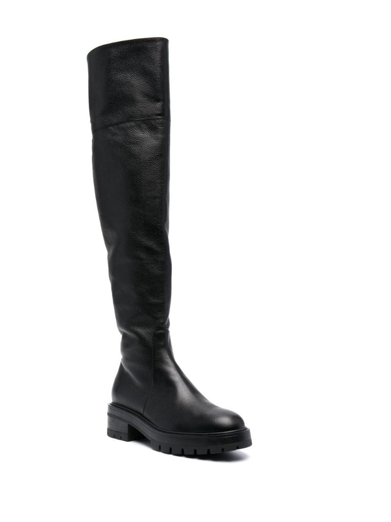 Black Whitney Knee-high Leather Boots