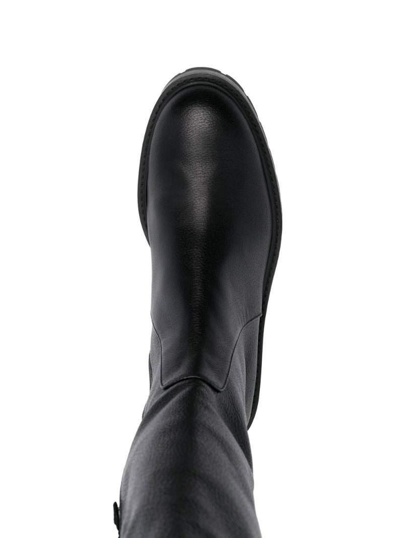 Black Whitney Knee-high Leather Boots