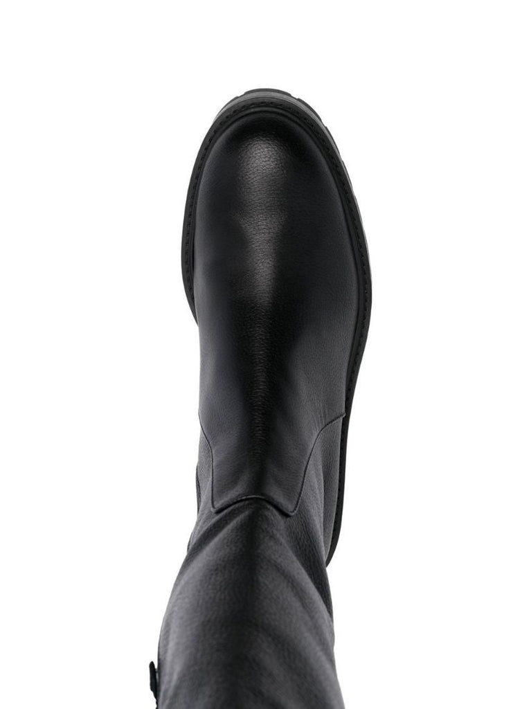 Black Whitney Knee-high Leather Boots