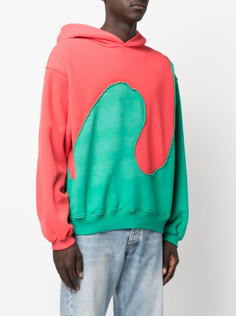 Red Waves Two-tone Hoodie
