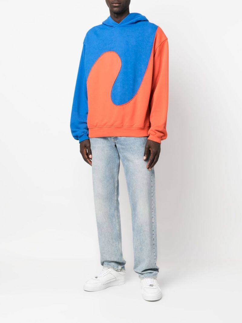 Blue and Orange Two-tone Hoodie