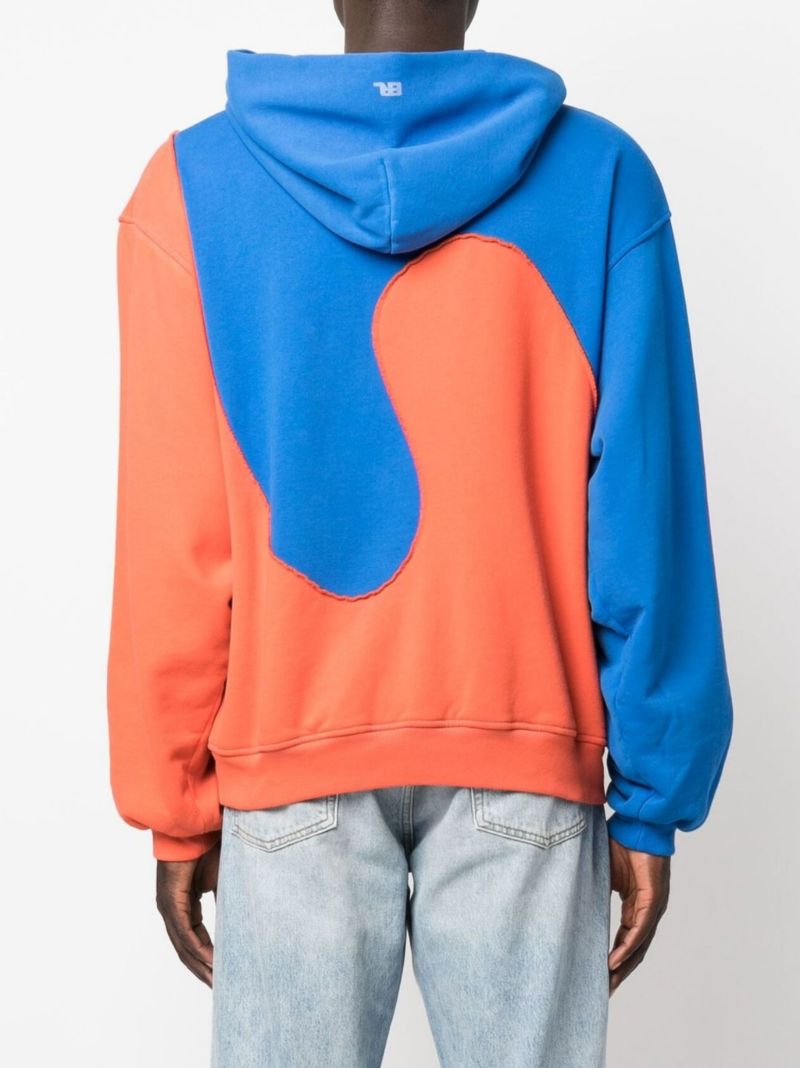 Blue and Orange Two-tone Hoodie