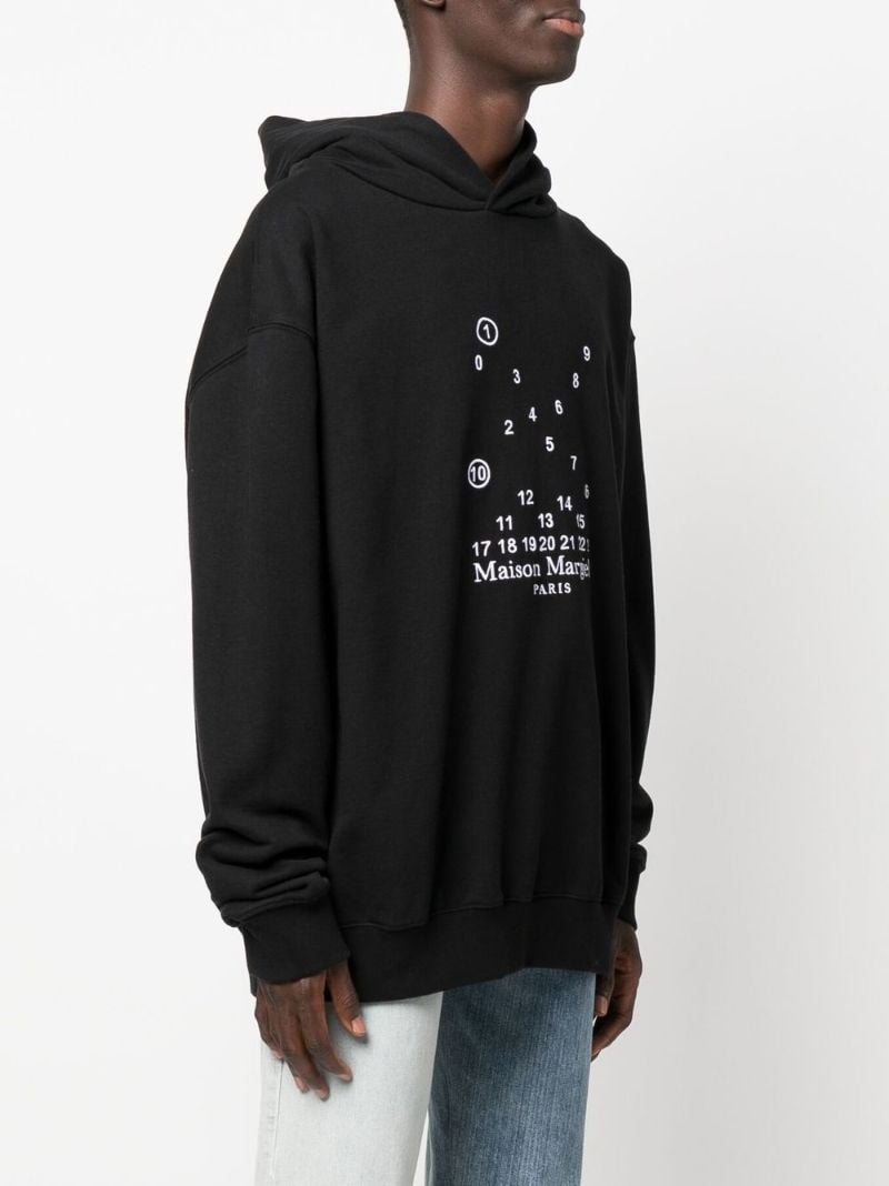 Black Logo Cotton Hoodie