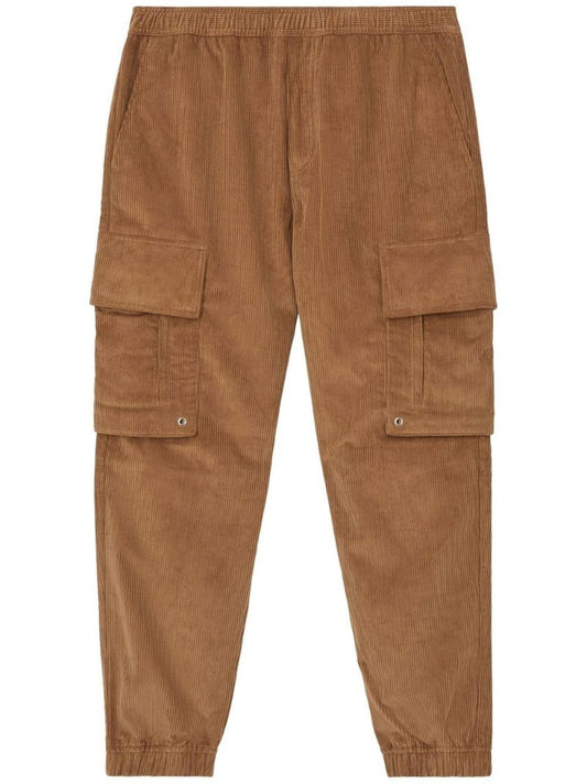 Brown Logo Corduroy Tapered Cargo Trousers