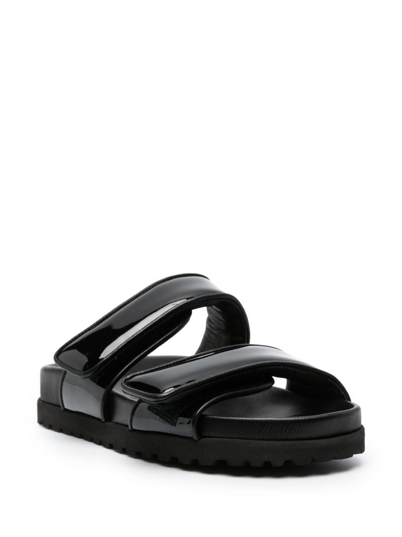 Black Perni Leather Sandals