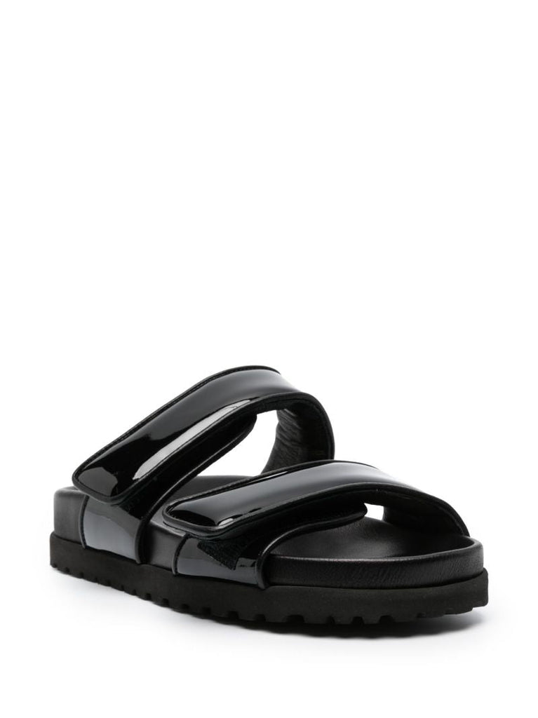 Black Perni Leather Sandals