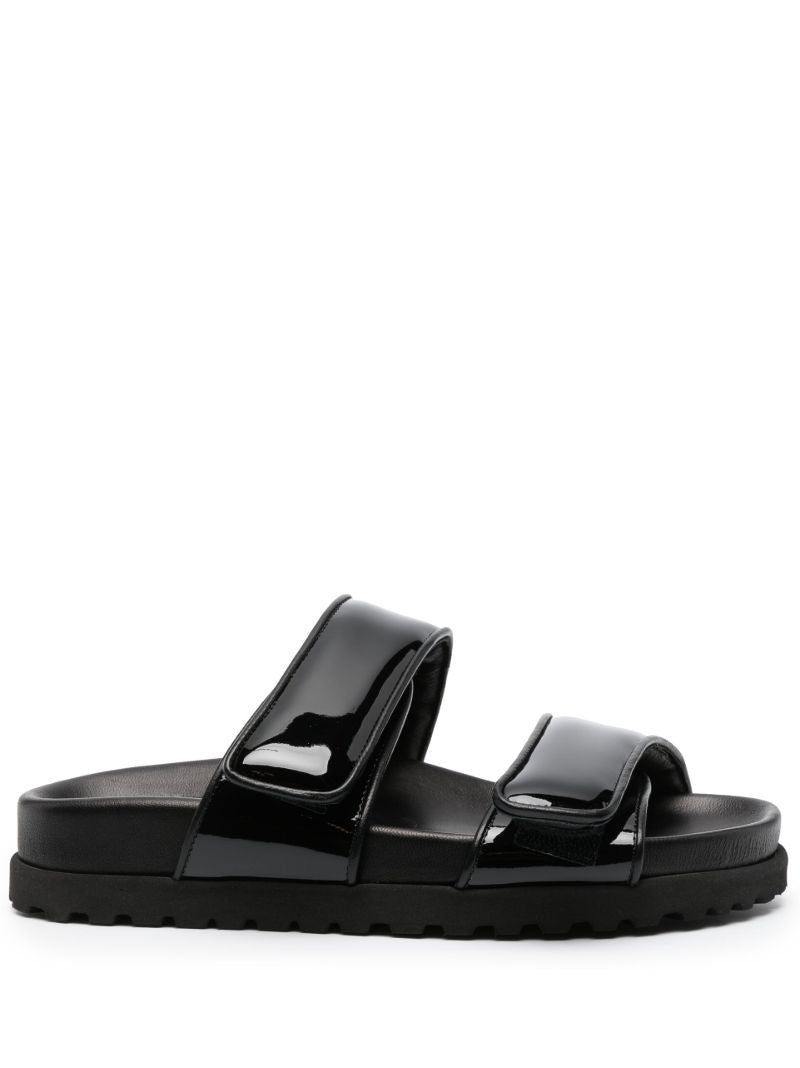 Black Perni Leather Sandals