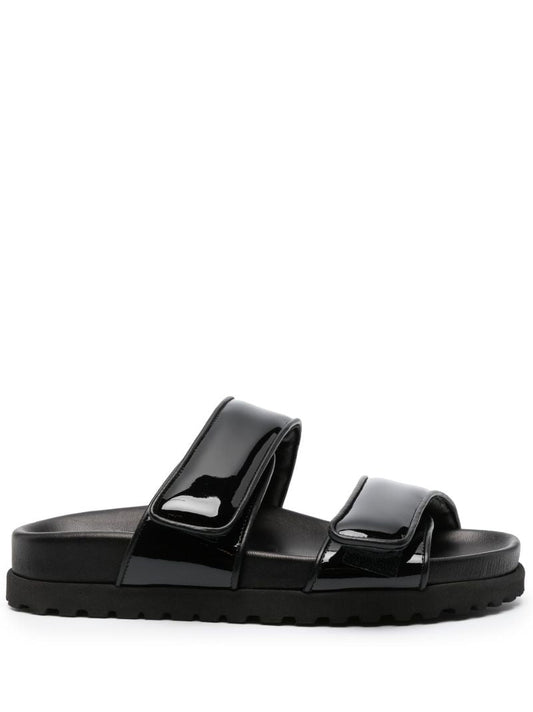 Black Perni Leather Sandals