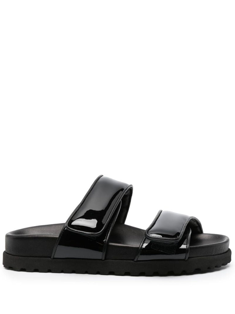 Black Perni Leather Sandals