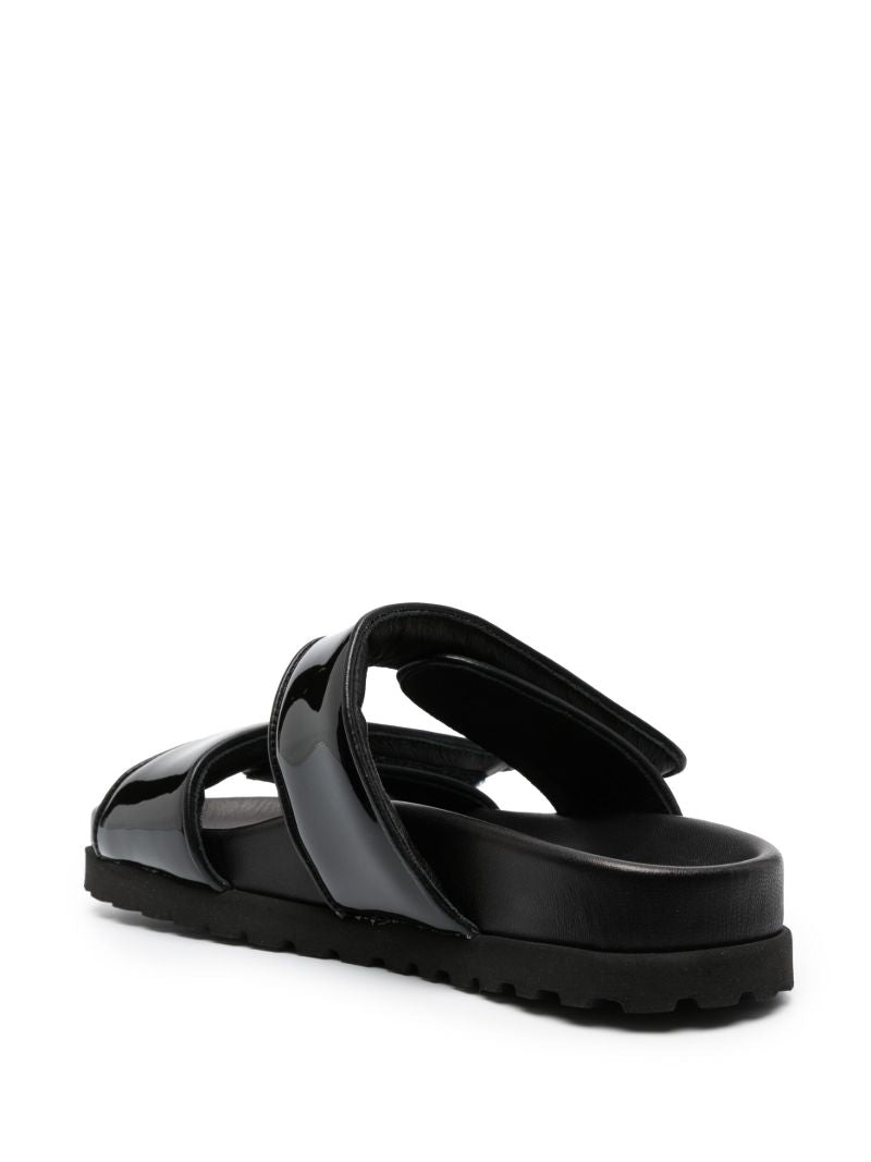 Black Perni Leather Sandals