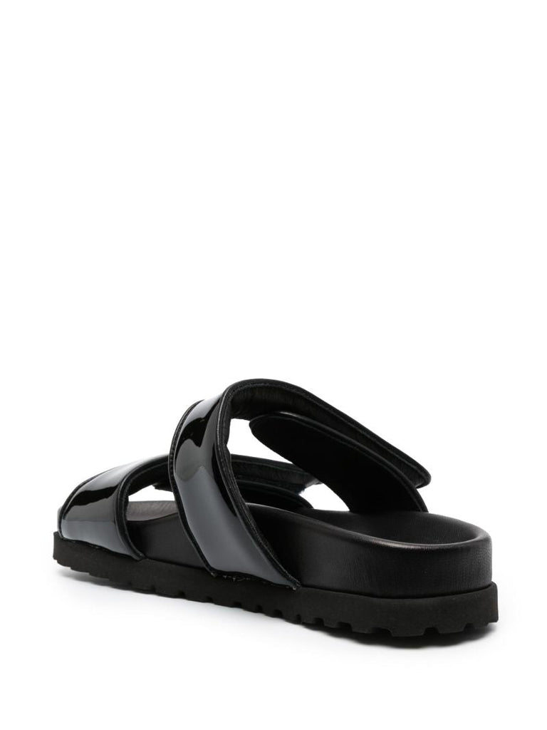Black Perni Leather Sandals