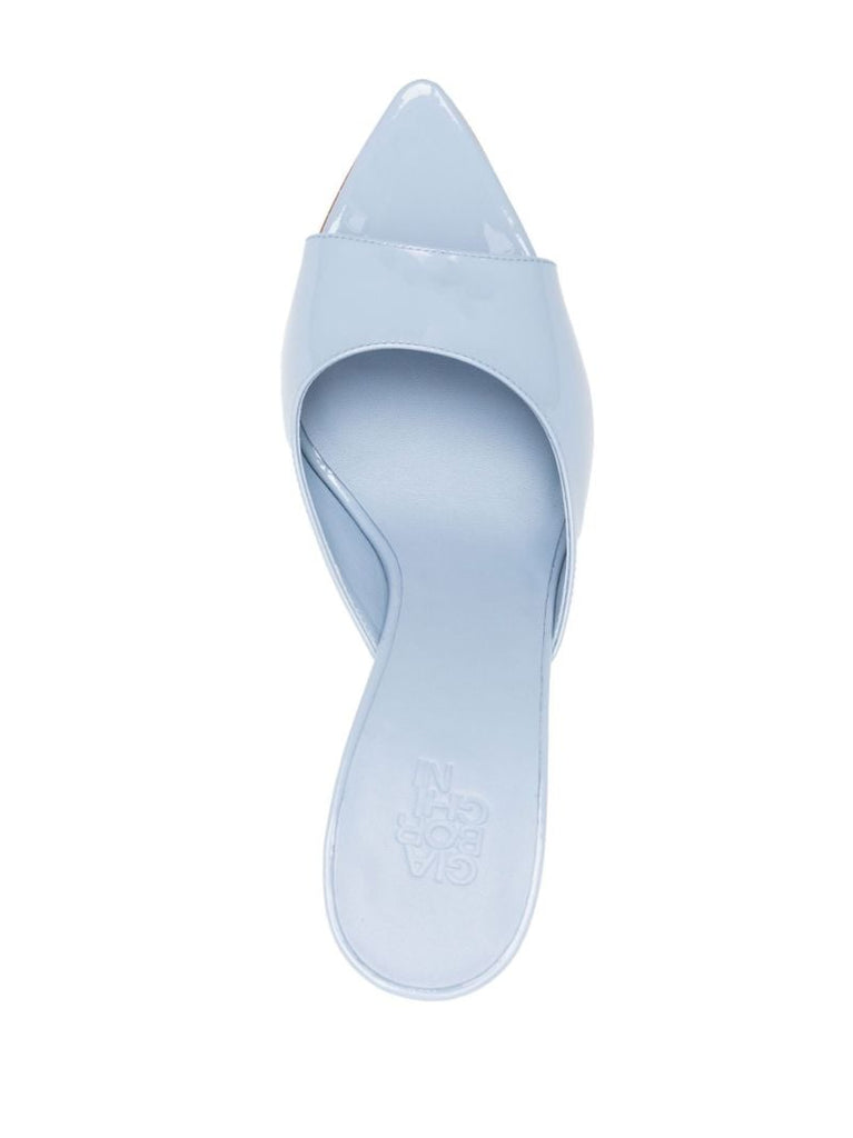 X Pernille Teisbaek Blue Perni 04 85 Leather Mules