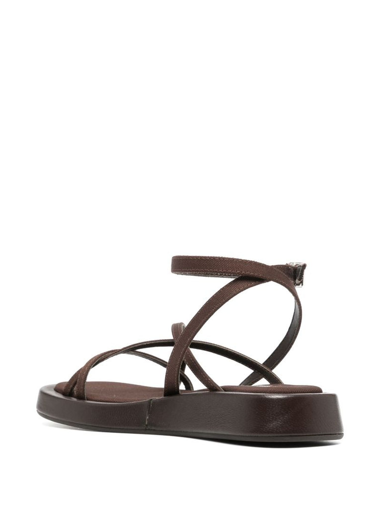 Brown Rosie 16 Flat Leather Sandals