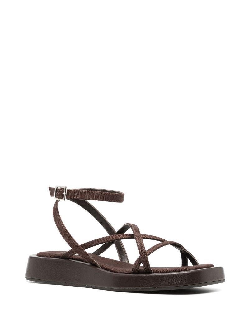 Brown Rosie 16 Flat Leather Sandals