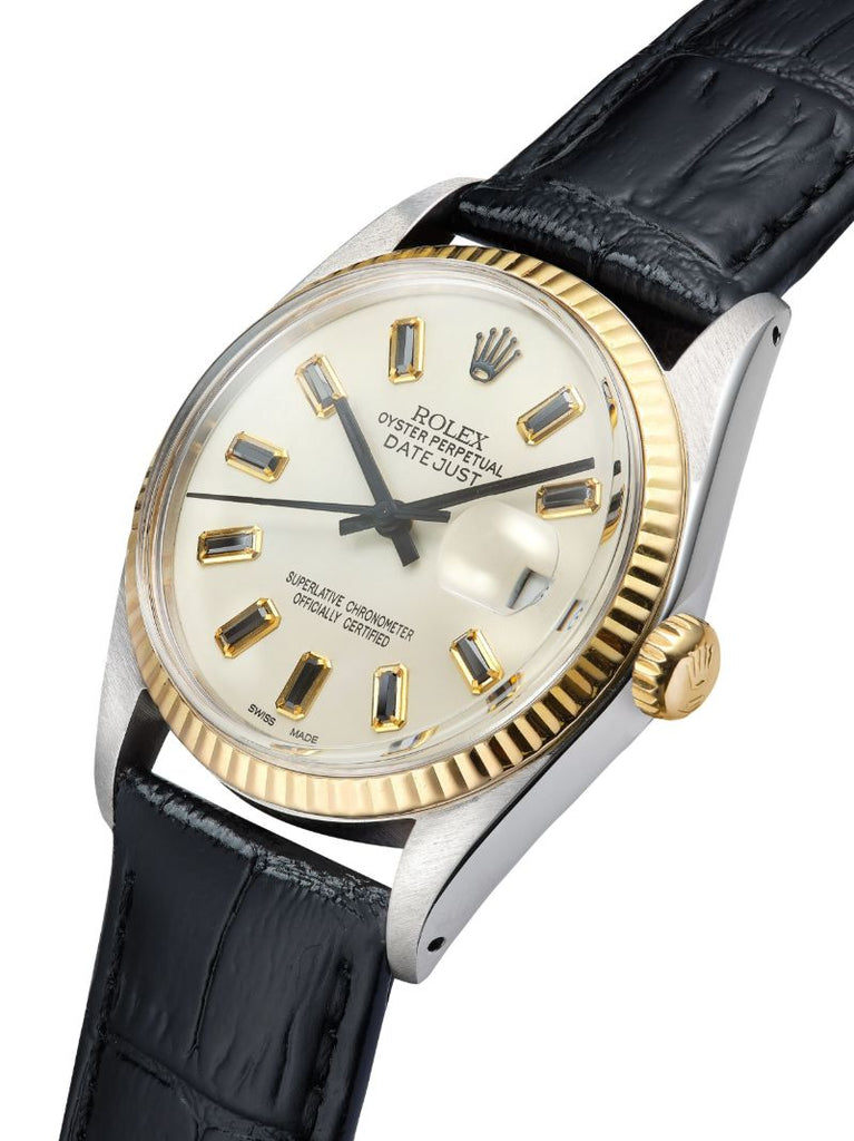 Reworked Vintage Stainless Steel Rolex Datejust Watch